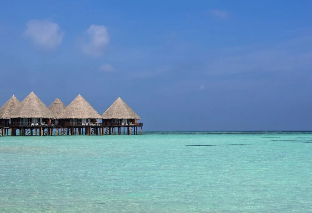 Malediven Ari Atol Huisjes Boven De Zee