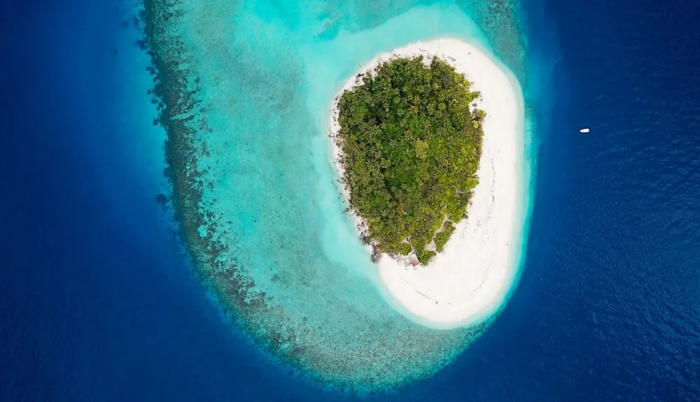 Malediven Baa Atol Eiland Van Boven