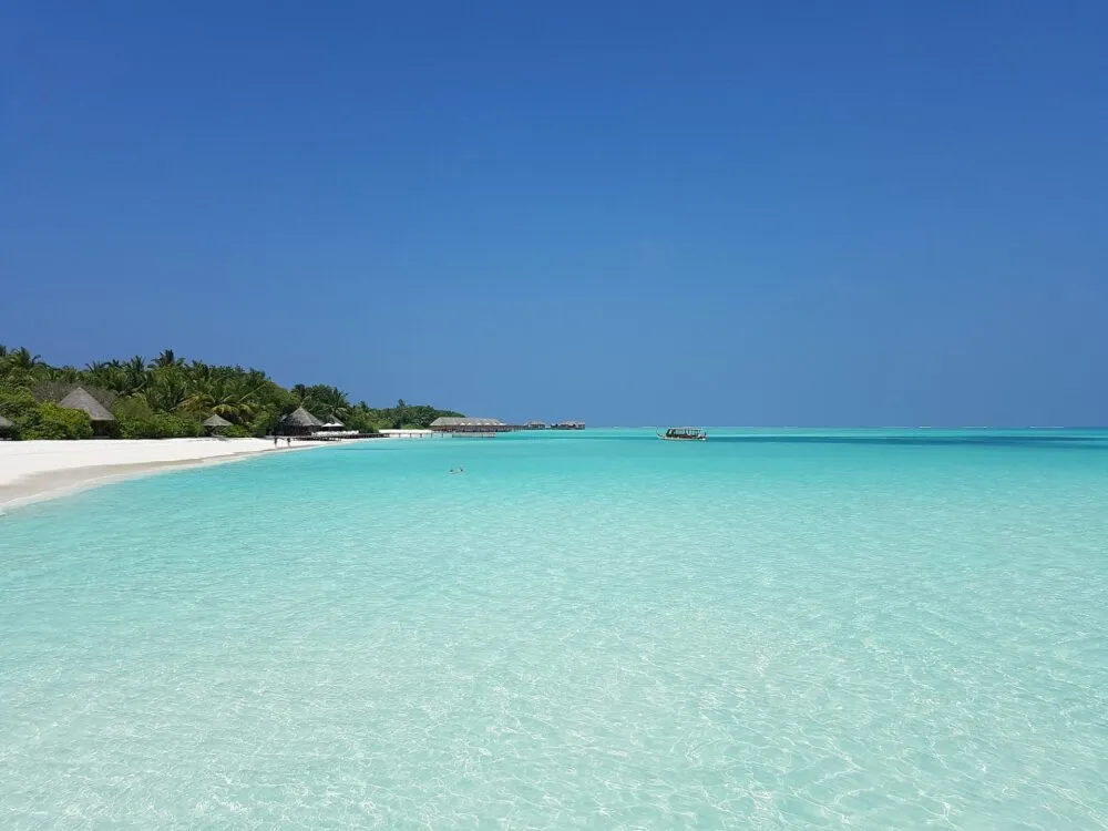Malediven Meemu Atol Kust Zee Wit Strand