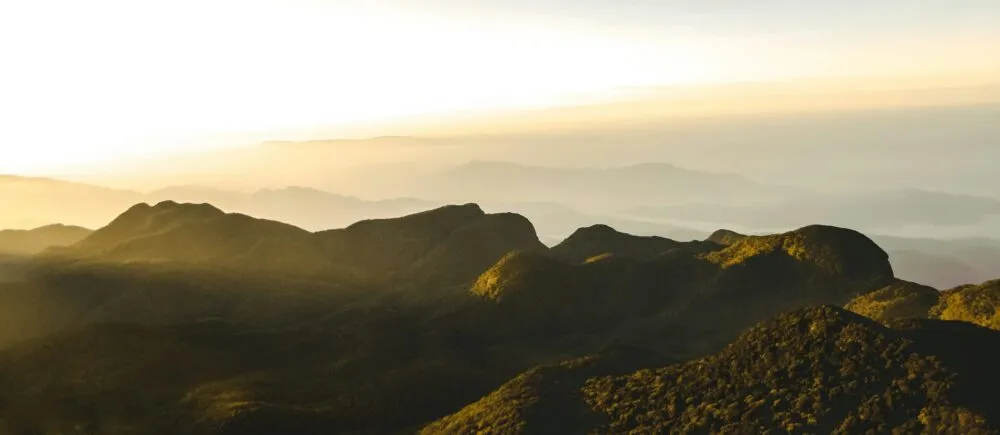 Sri Lanka Adams Peak Gebergte Zonsondergang
