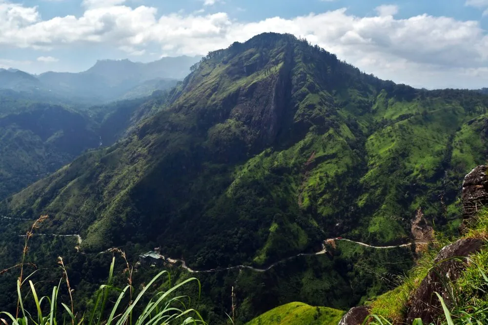 Sri Lanka Ella Berg Met Spoor Weg Groen