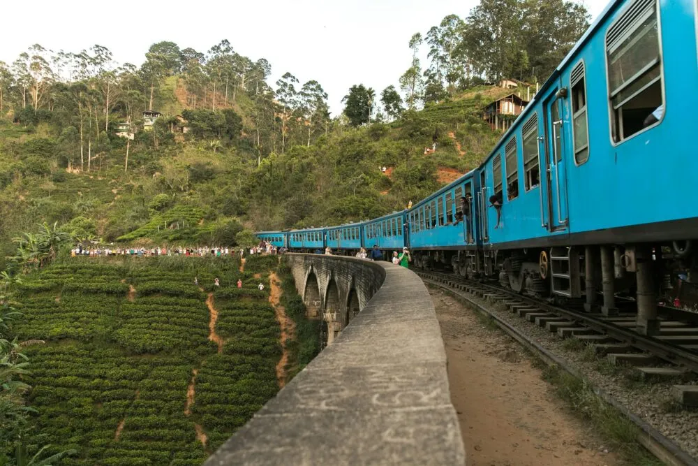 Sri Lanka Ella Treinreis Foto Vanuit De Trein