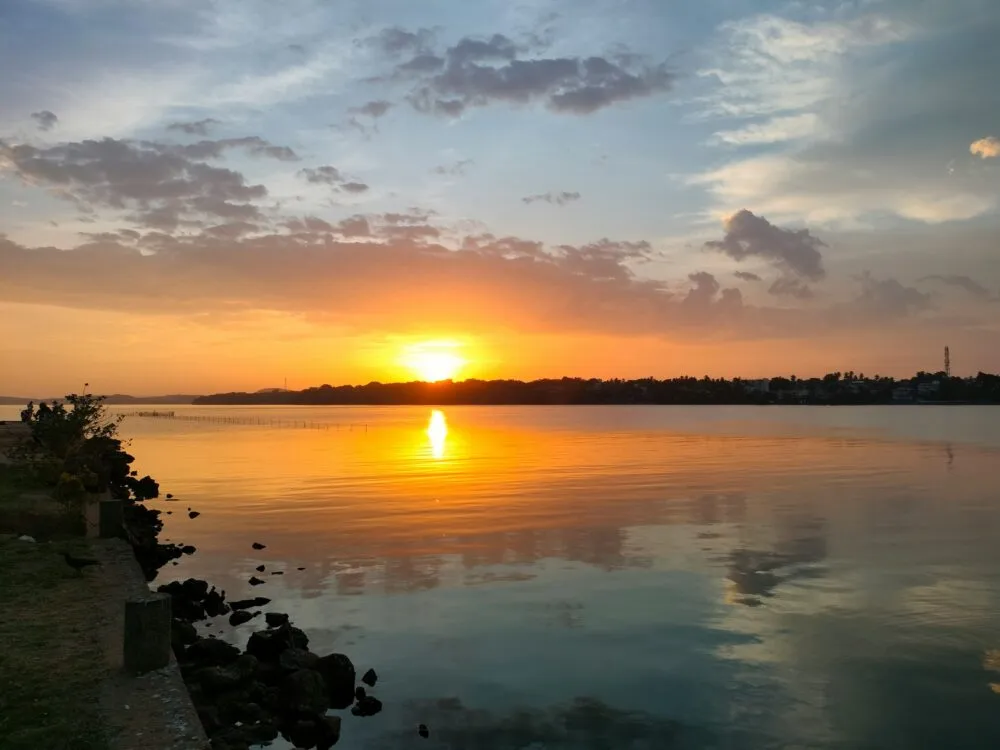 Sri Lanka Trincomalee Zonsondergang Water