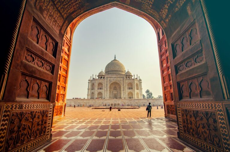 India Taj Mahal Onder Rode Boog