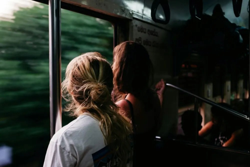 Sri Lanka Reizigers In De Trein