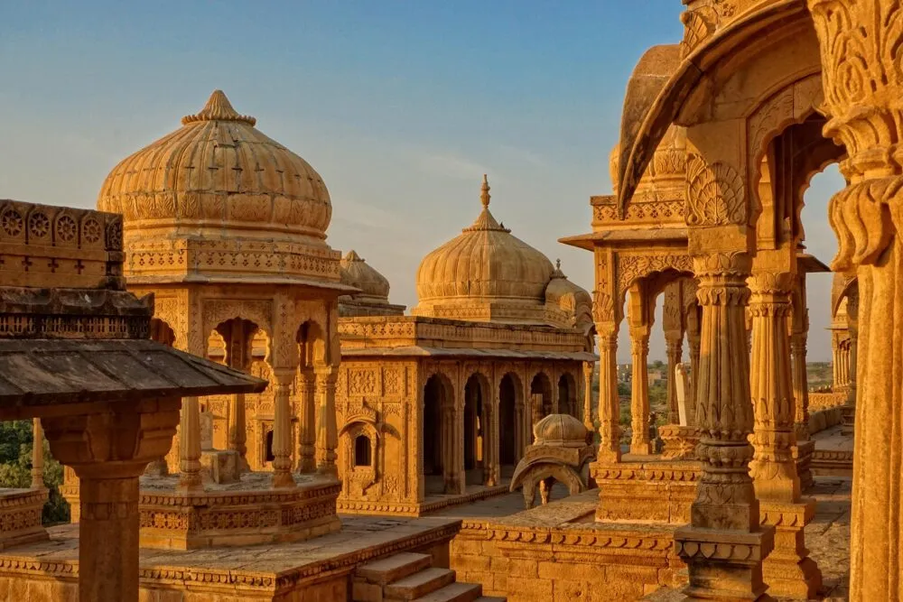 India Bada Bagh Tempels Blauwe Lucht