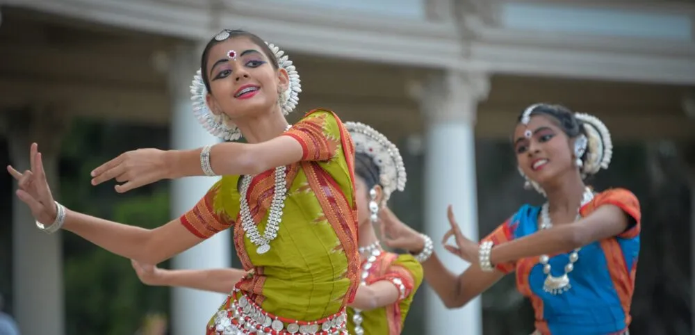 India Cultuur Drie Dansende Vrouwen