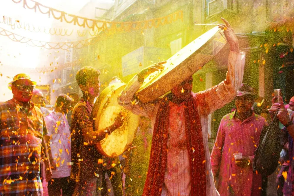 India Feestdagen Holi Feestende Mensen