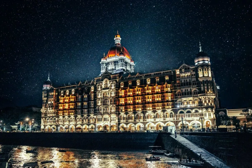 India Mumbai Taj Mahal Tower Hotel Nacht
