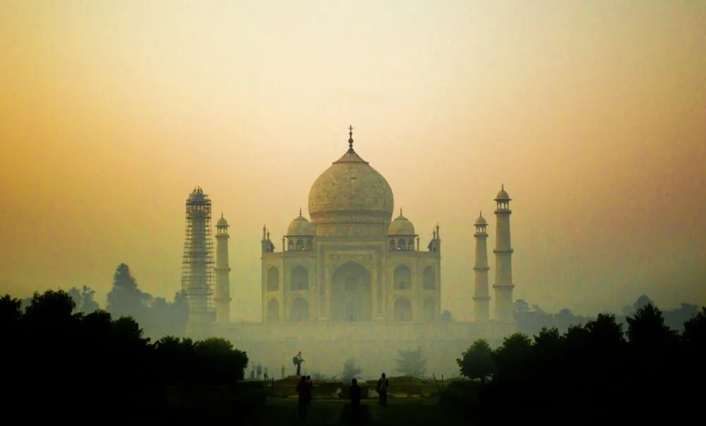 India Taj Mahal Zonsondergang Moskee Scaled